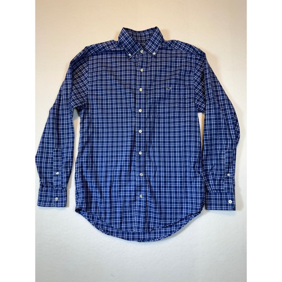 Vineyard Vines Mens Classic Fit Tucker Shirt Blue Plaid Button Down - Picture 1 of 3